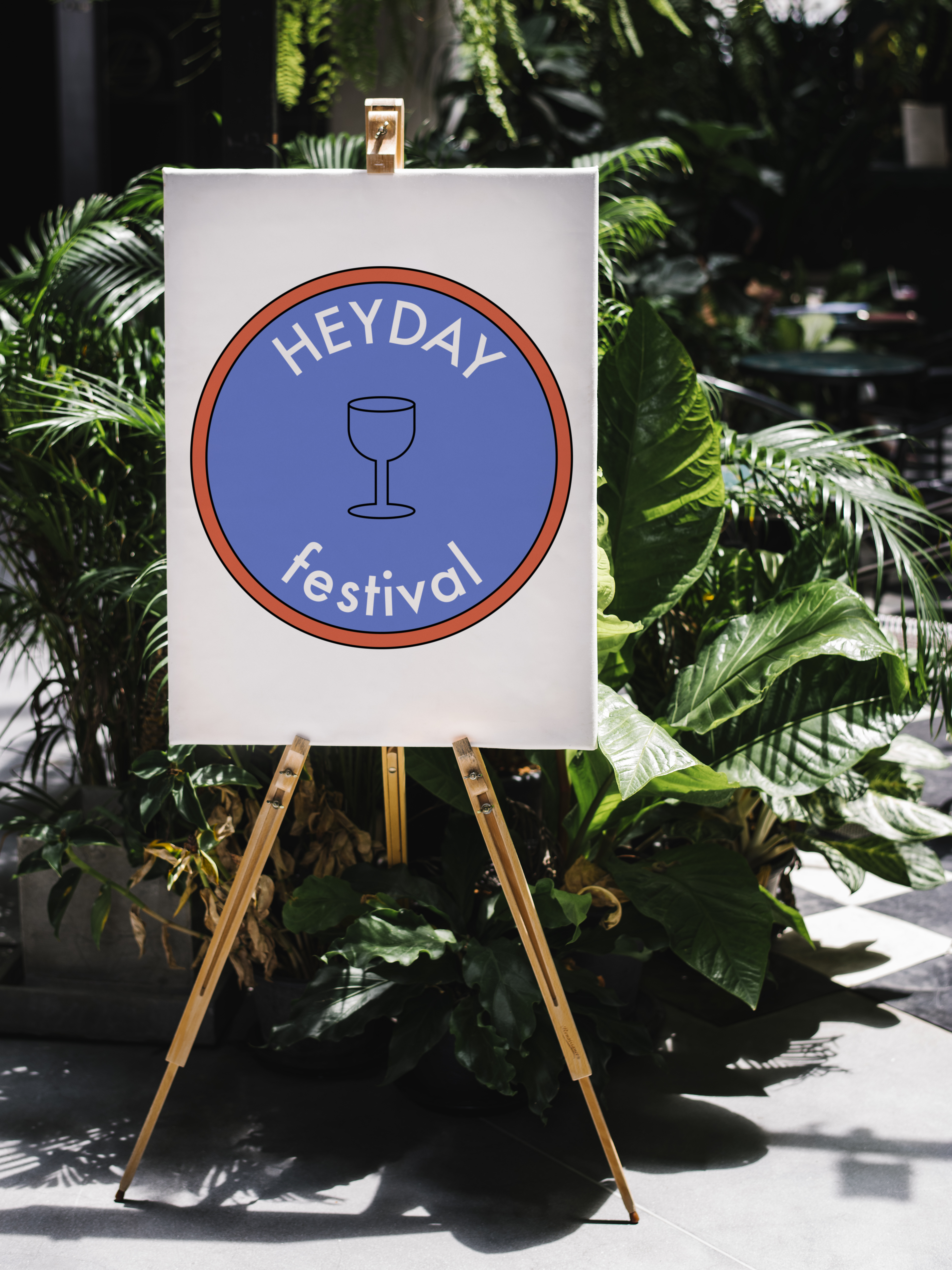 HEYDAY tent sign
